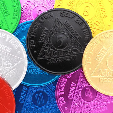 AA Medallion Aluminum Recovery Bulk SET of 10 Coins the Same (24 hrs, 1-11 months) at Your Serenity Store
