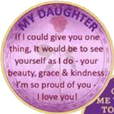 Z12. My Daughter Recovery AA Medallion. NEW!! at Your Serenity Store