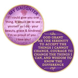 Z12. My Daughter Recovery AA Medallion. NEW!! at Your Serenity Store