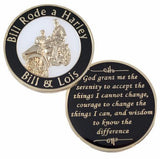 Bill Rode a Harley AA Recovery Medallion