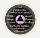 A19.  AA Medallion Glitter Lavender Coin (Yrs 1-60) at Your Serenity Store