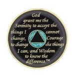 A27: AA Medallion Glitter Turquoise Coin (Yrs 1-50) at Your Serenity Store