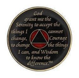 A50: AA Newcomer Medallion Red Coin w White Crystals (24Hr, Months) at Your Serenity Store
