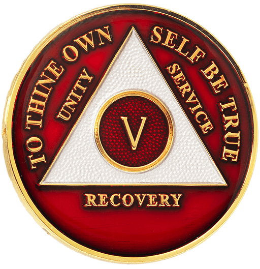 A54: AA Medallion Red Coin (Yrs 1-60) at Your Serenity Store