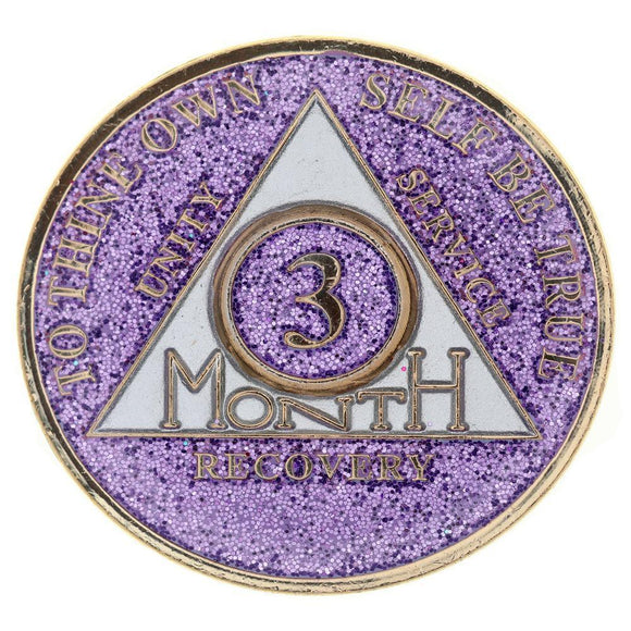 A78: AA Newcomer Medallion Glitter Purple in 24Hr - 18 Months at Your Serenity Store