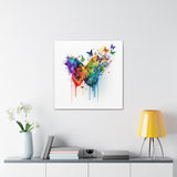Rainbows and Butterflies Watercolor Canvas Art Print