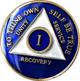 AA Blue Coin Anniversary Medallion  (Years 1-60): A48 at Your Serenity Store