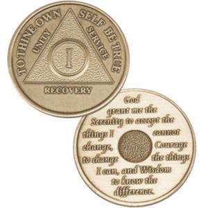 AA Medallion Bronze Recovery AA Coin (Yrs 1-65, Hours, Days, Months) A81. at Your Serenity Store