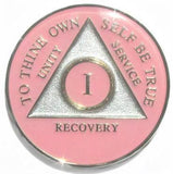 AA Medallion Soft Pink Coin (Yrs 1-45) at Your Serenity Store