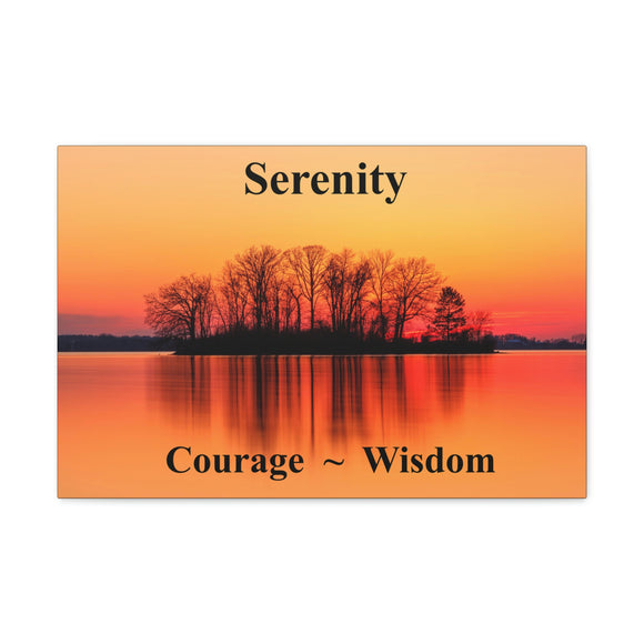 Serenity Courage Wisdom Motivational Canvas