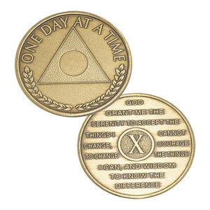 Al-Anon Medallion in Bronze Alanon (1-35 Years, Months, Days, Hours) at Your Serenity Store