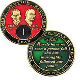 B03: AA Medallion Bill & Bob Red Coin (1-55 Yrs) at Your Serenity Store