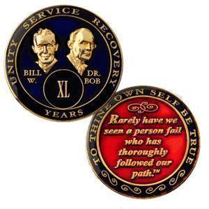 B04: AA Medallion Bill & Bob Blue Coin (1-55 Yrs) at Your Serenity Store