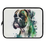 Boxer Watercolor Abstract Laptop Sleeve