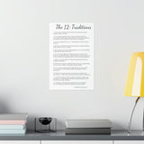 12-Traditions of AA Matte Vertical Poster
