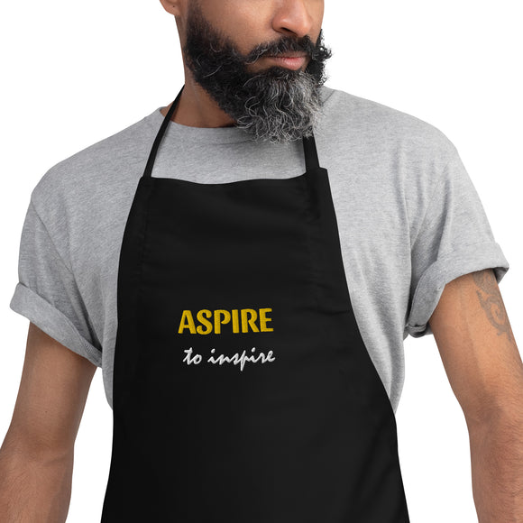 Aspire to Inspire Embroidered Apron at Your Serenity Store