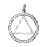 Nk1025. AA Sterling Cubic Zirconia Pendant (Large) at Your Serenity Store