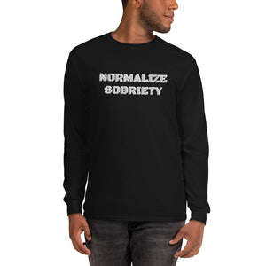 Normalize Sobriety Men's Long Sleeve Shirt at Your Serenity Store