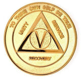 Premium AA Medallion Gold Plate (24hr-60 Years) at Your Serenity Store