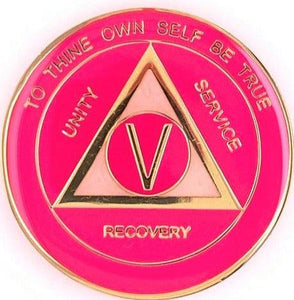 Premium AA Medallion Pink and Pearl (1-50 Years) at Your Serenity Store