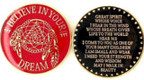 Premium Believe in Your Dream Native American Medallion in Red at Your Serenity Store