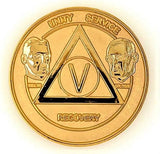Premium Bill & Bob AA Medallion Gold Plate (24hr-60 Yrs) at Your Serenity Store
