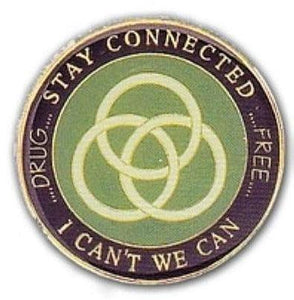 Premium Drug Free - Stay Connected Medallion at Your Serenity Store
