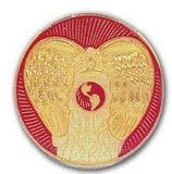 Premium Guardian Angel World Medallion Red at Your Serenity Store