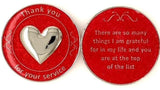 Premium Thank You For Your Service Medallion Red at Your Serenity Store
