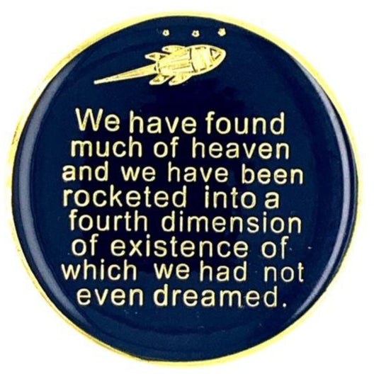 Rocketed into a 4th Dimension AA Chip 24hr-60yr at Your Serenity Store