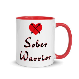 Sober Warrior Mug with Red Color Inside at Your Serenity Store