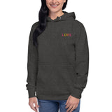 Embroidered Love Unisex Hoodie at Your Serenity Store