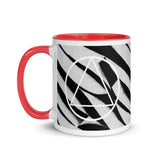 AA Symbol Black White Pattern Mug with Color Inside