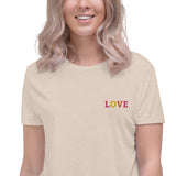 Embroidered Love Croped Tee at Your Serenity Store
