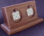 Wood Medallion Holder: Double Medallion Holder with Base at Your Serenity Store