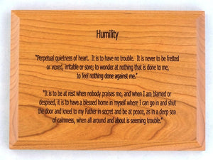 Wood Plaque:  5x7 Humility (from Dr. Bob's Desk) at Your Serenity Store