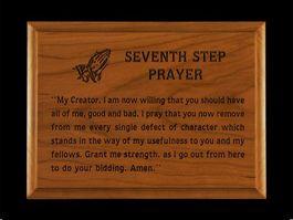Wood Plaque:  5x7 Seventh Step Prayer at Your Serenity Store