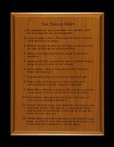Wood Plaque:  6x8 The Twelve Steps at Your Serenity Store