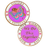 Z09. Sisters In Recovery AA Medallion Pink at Your Serenity Store