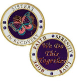 Z09. Sisters In Recovery AA Medallion Purple at Your Serenity Store