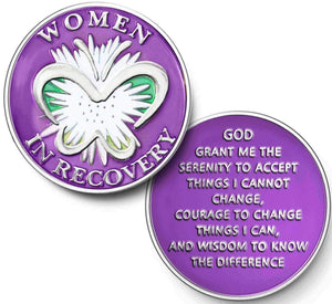 Z40.  Women in Recovery Medallion - Purple at Your Serenity Store